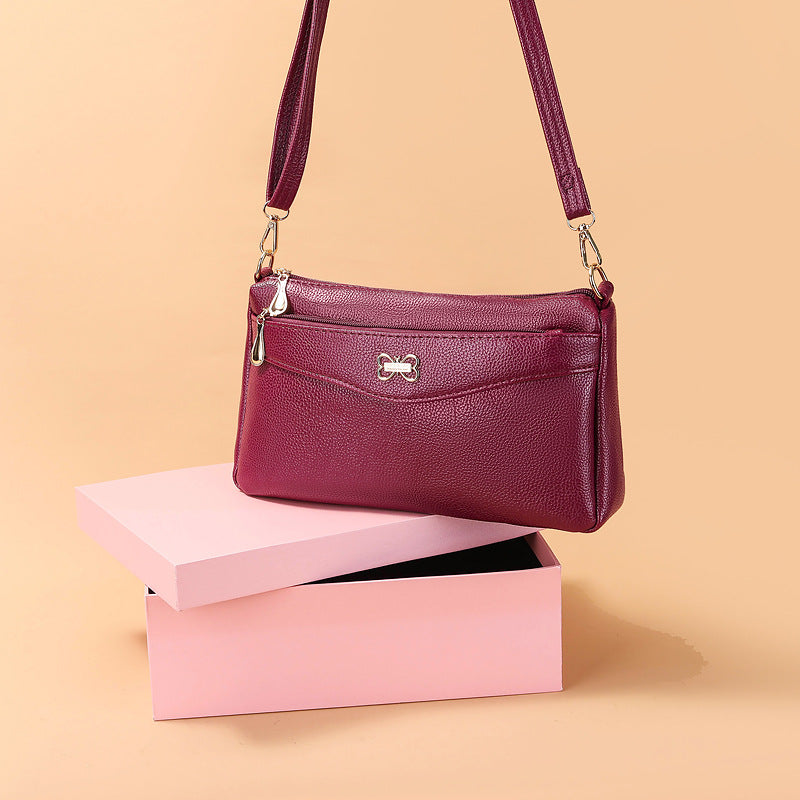 SIXSR 2025Women's bag small bag summer trend new messenger shoulder bag fashionable middle-aged pu Korean version messenger women's bag