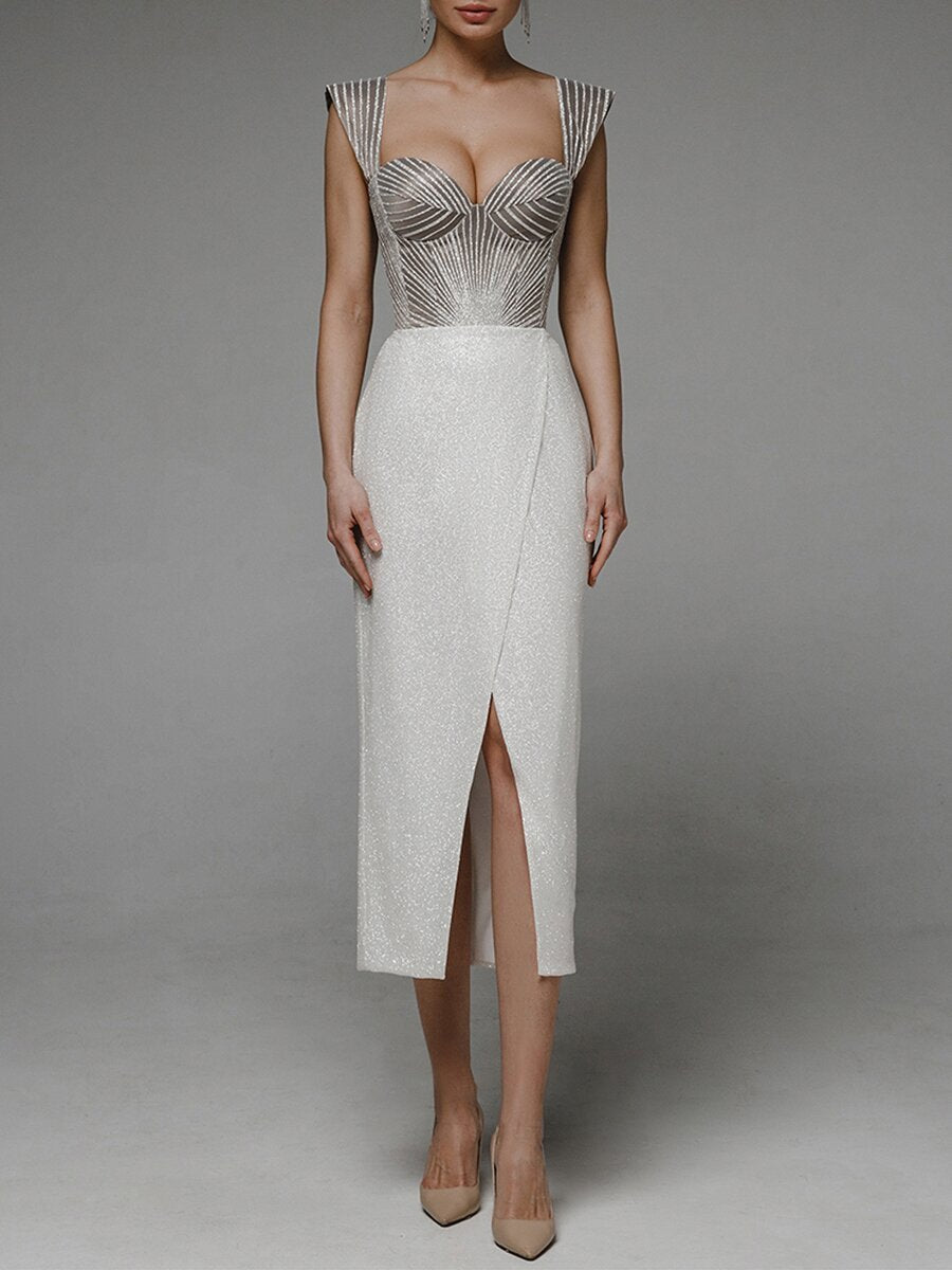 2025 spring and summer new women's clothing sexy suspender backless embroidered hip-wrapped dress dress