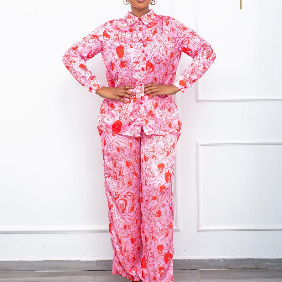 SIXSR D266 New African Large Size Casual Fashion Loose Printing 2025 Two-piece Set