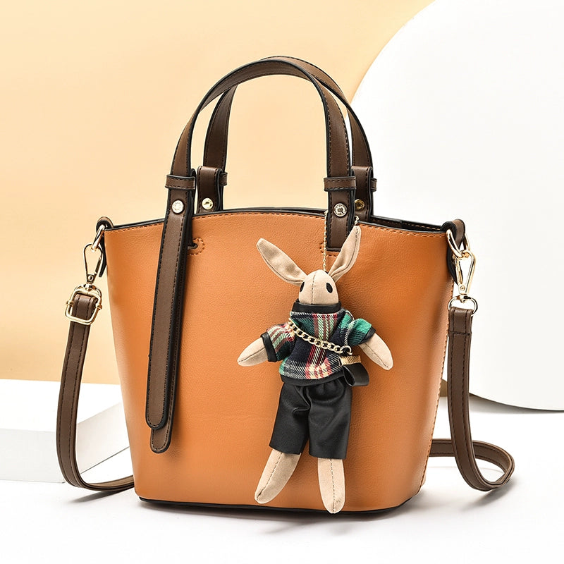 Bag Women's 2022 New Women's Bag Portable Crossbody Bag Texture Fashion Versatile Bucket Bag Large Capacity Tote Bag