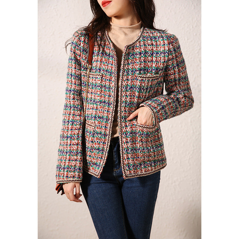2025 Temperament classic small fragrant style jacket celebrity style spring retro women's tweed short women's clothing