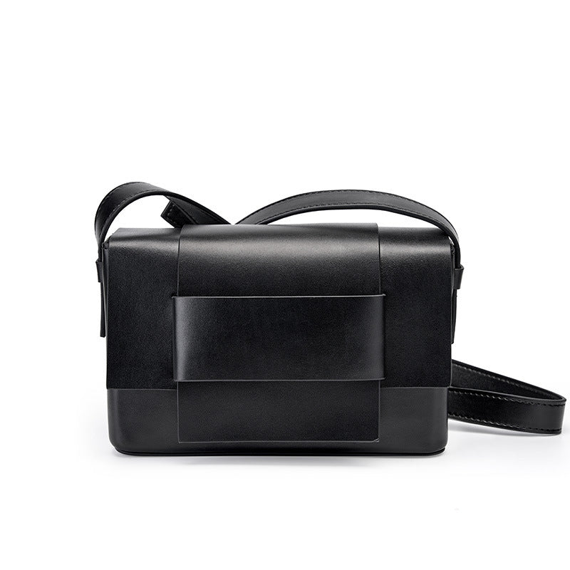popular messenger bag neutral soft leather woven small square bag men's bag tofu bag niche design single shoulder cowhide women's bag