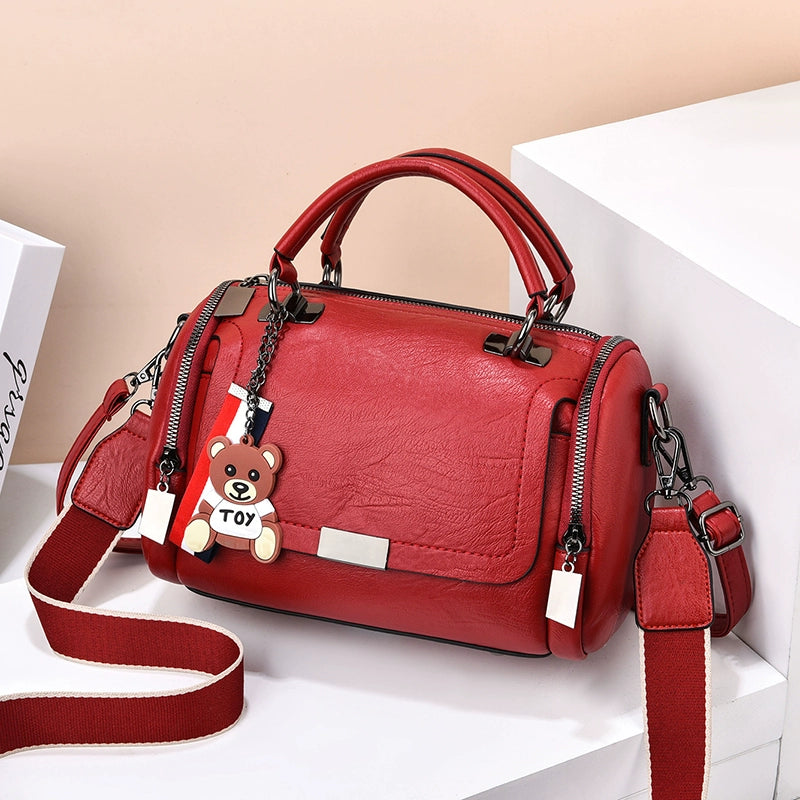 Bag Women's 2022 New Textured Portable Crossbody Women's Bag Large Capacity Retro Pillow Bag Mom Soft Leather Versatile