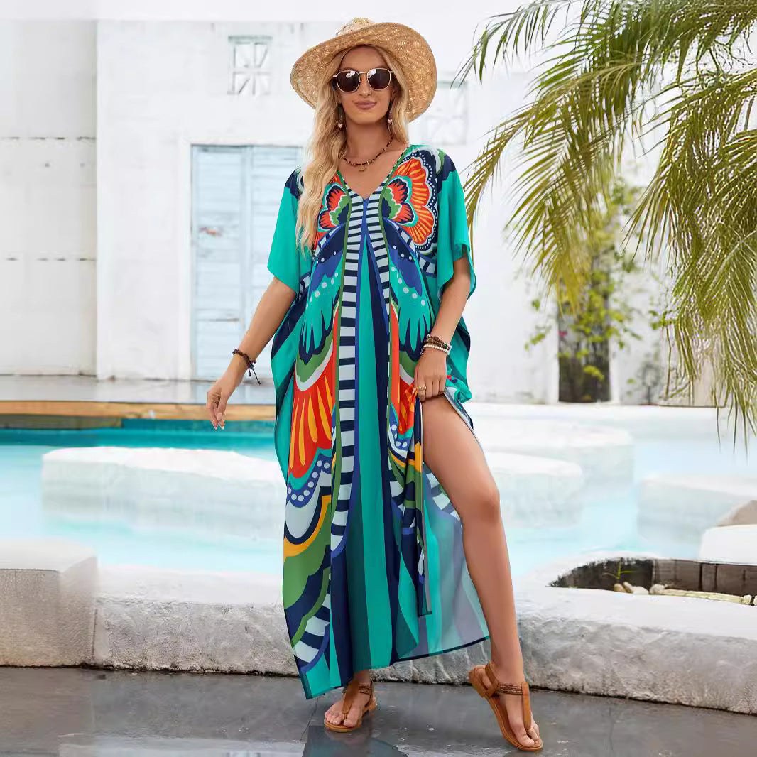 Popular trade women's clothing popular summer middle east robe beach vacation loose dress bikini sunscreen smock