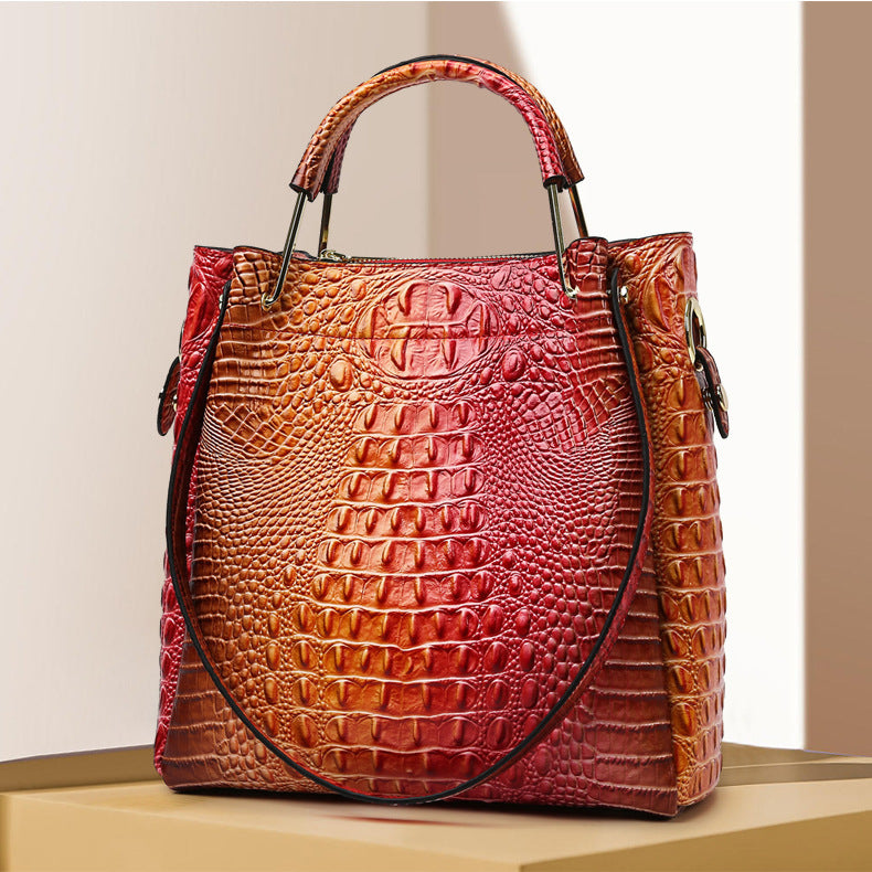 2025 Bags women's New hot-selling new bucket bags, high-end fashion embossed handbags, large-capacity mother and child shoulder bags