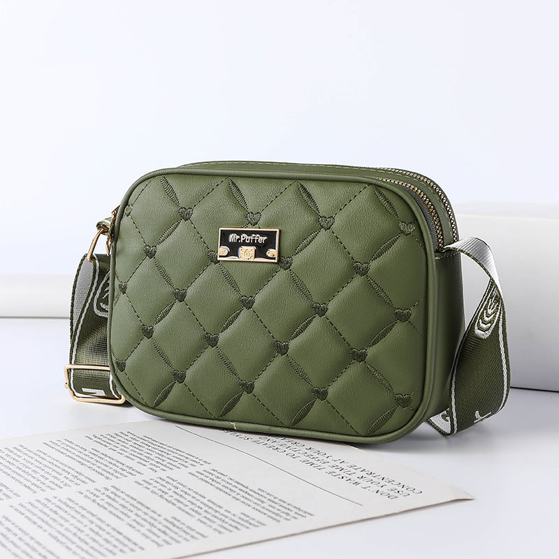 SIXSR 2025Cross-border Popular trade women's bags 2025 spring new fashionable small square bags broadband single shoulder oblique span small fragrant wind bag wholesale