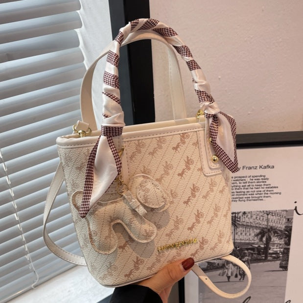 SIXSR 2025 popular new high-end texture niche handbag bag female Popular style shoulder large capacity tote bag crossbody bucket bag