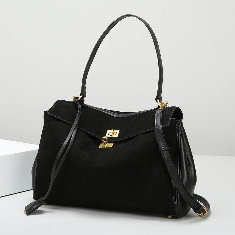 2025 Bag women's popular new rodeo bag large-capacity commuter tote bag B home same handbag texture shoulder bag