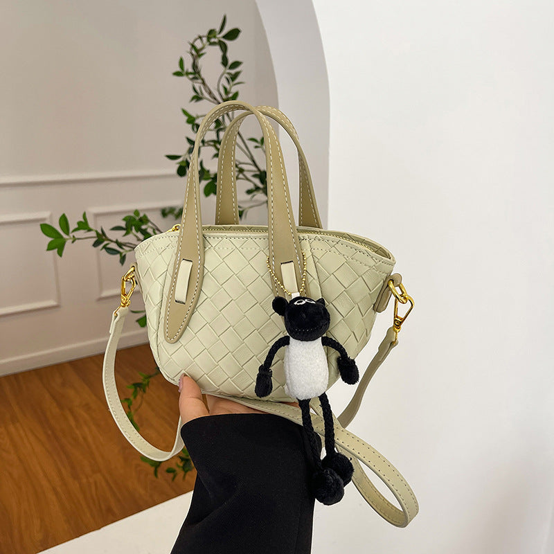 SIXSR 2025 Niche design woven handbag bag women's popular new Japanese hand carry vegetable basket bag small shoulder messenger bag