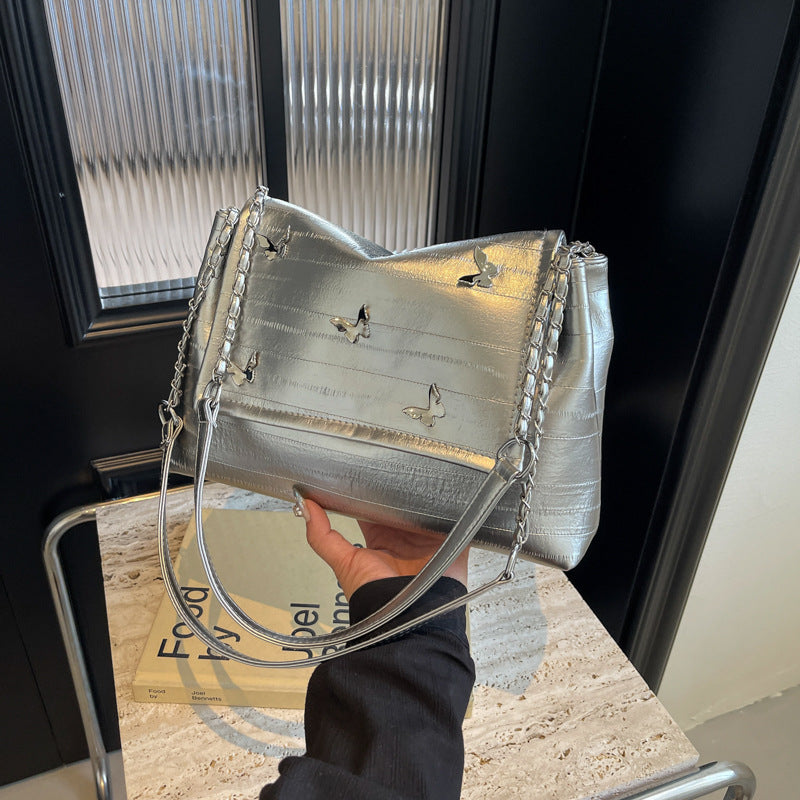 SIXSR 2025 Premium sense large-capacity bag women's popular new versatile chain niche Korean fashion commuter shoulder tote bag
