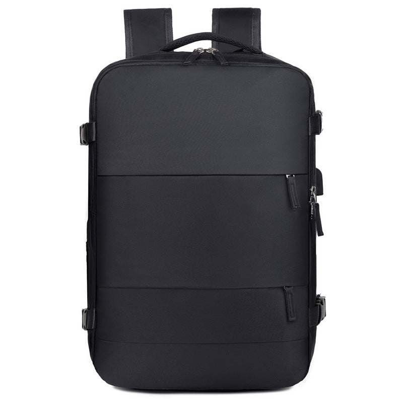 2025 Backpack Men's and Women's Simple Commuter Travel Computer Backpack Canvas Large Capacity Junior High School High School Student School Bag