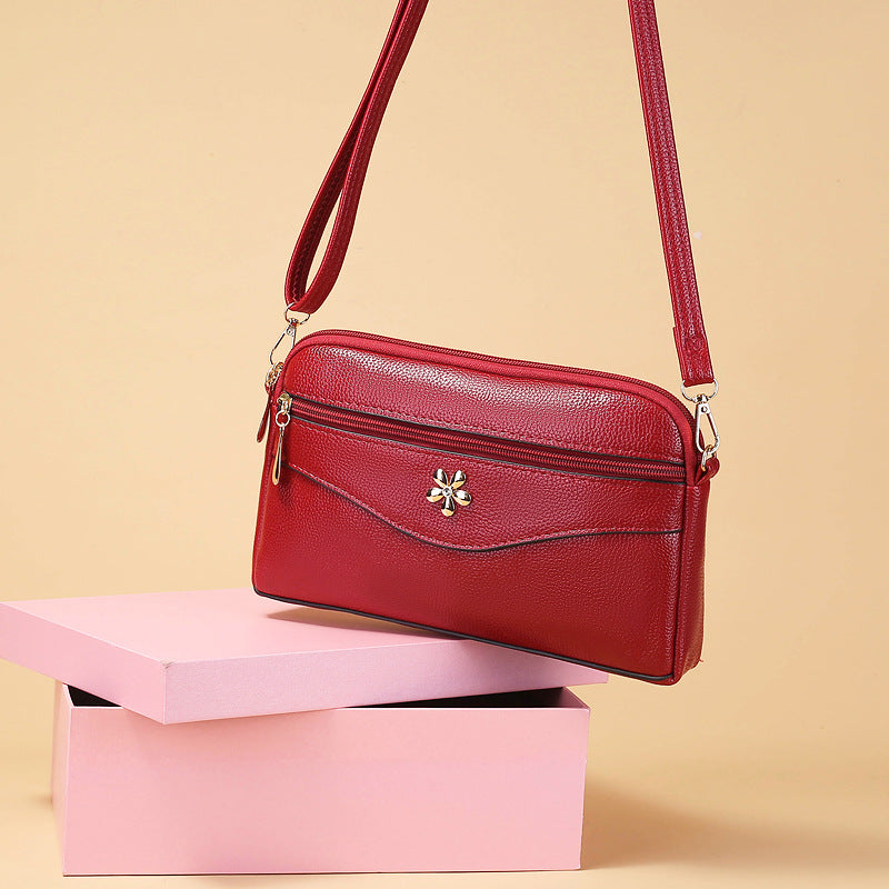 SIXSR 2025Casual Internet celebrity hair new women's messenger bag flower solid color bag women's Korean version change shoulder cross bag