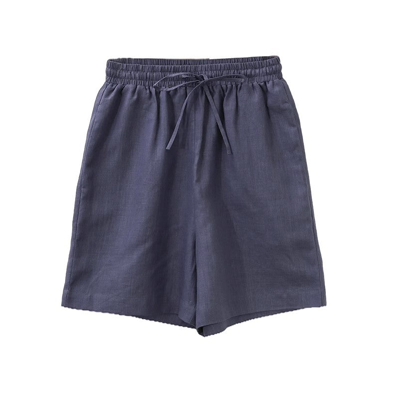 Walking pants casual shorts women's summer new cotton and linen niche loose Korean version summer pajama pants can be worn outside home clothes
