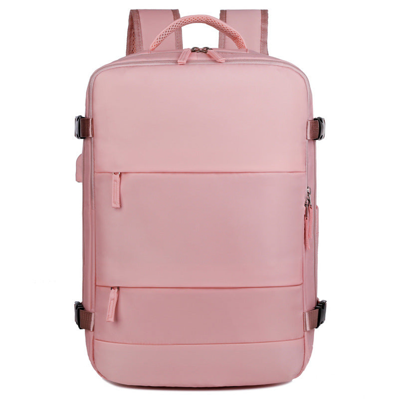 2025 Backpack Men's and Women's Simple Commuter Travel Computer Backpack Canvas Large Capacity Junior High School High School Student School Bag