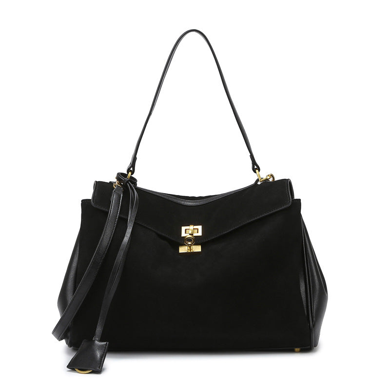 2025 Bag women's popular new rodeo bag large-capacity commuter tote bag B home same handbag texture shoulder bag