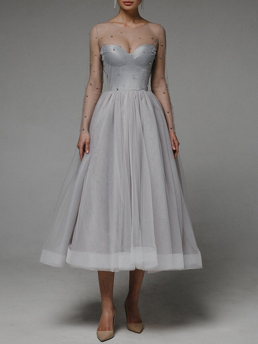 2025 spring and summer new Popular trade women's clothing wish sexy tube top pearl pendulum dress new spot
