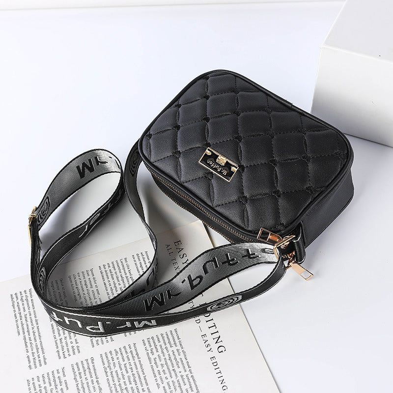 SIXSR 2025Cross-border Popular trade women's bags 2025 spring new fashionable small square bags broadband single shoulder oblique span small fragrant wind bag wholesale