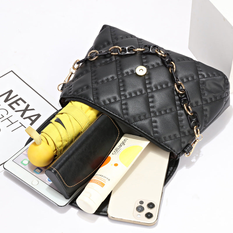 SIXSR 2025Women's bag new fashion trend large-capacity chain bag simple casual underarm bag diamond commuter shoulder bag