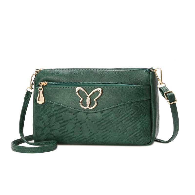 SIXSR 2025Bags new bag soft leather rhombus shoulder bag women's fashion portable Popular trade messenger bag New small round bag women's bag
