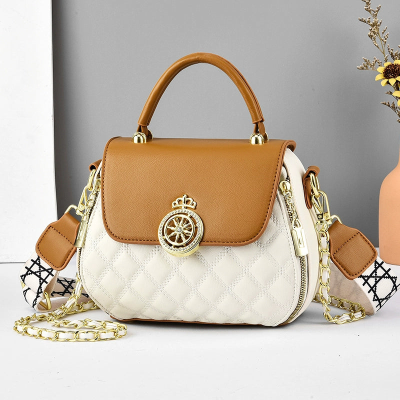Times come and go handbag women's new trendy fashion contrasting color small square bag versatile casual shoulder messenger bag