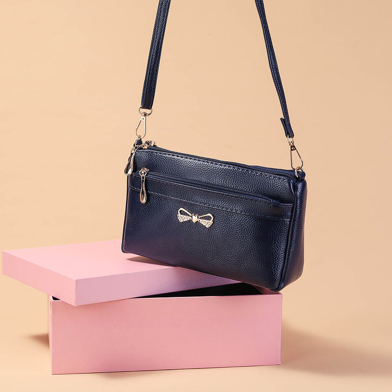SIXSR 2025Korean version messenger bag middle-aged women's casual satchel fashion solid color trendy women's bag new summer shoulder bag