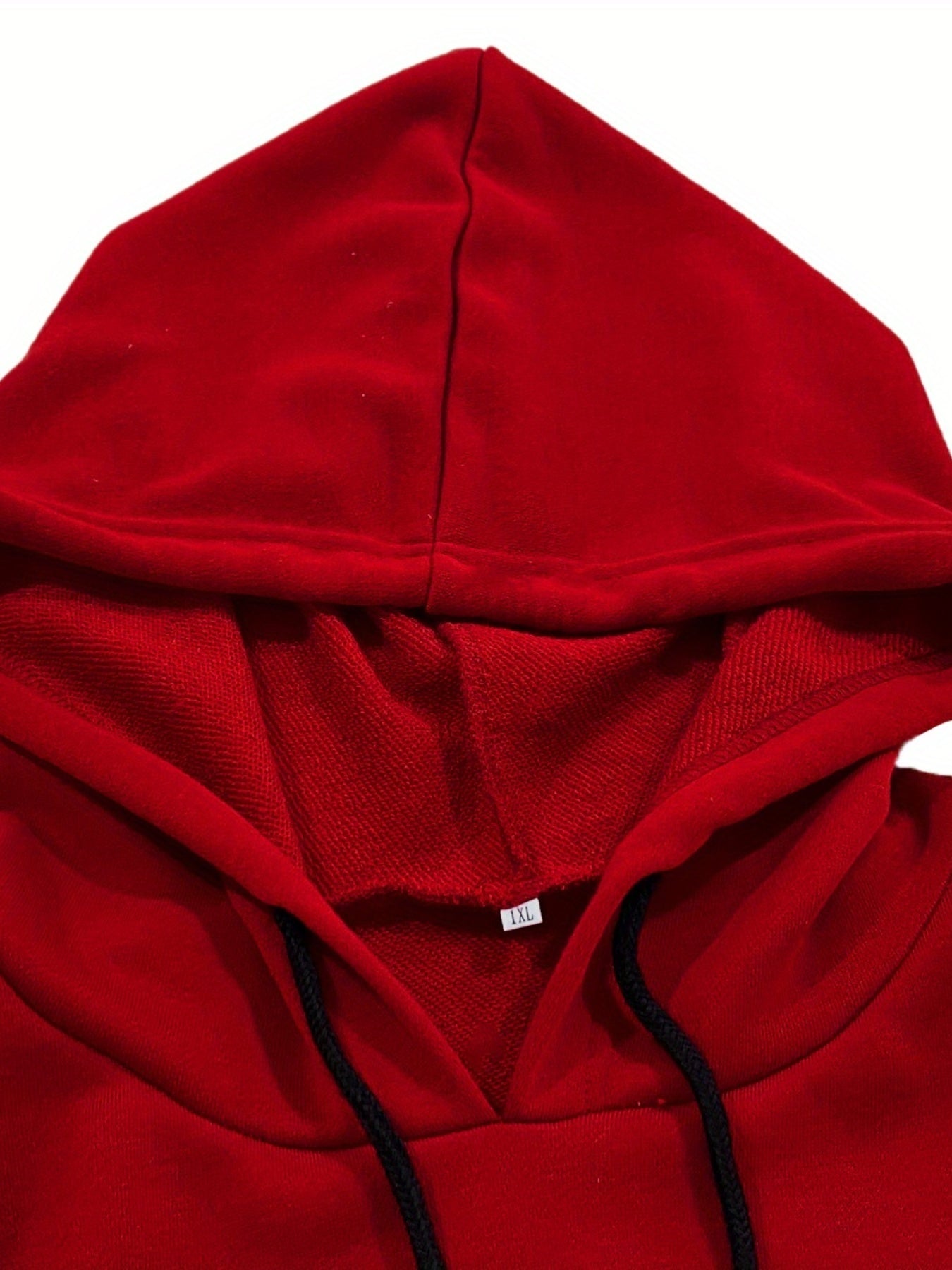 Sixsr Plus Size Casual Sweatshirt, Women's Plus Solid Long Sleeve Slight Stretch Drawstring Hoodie