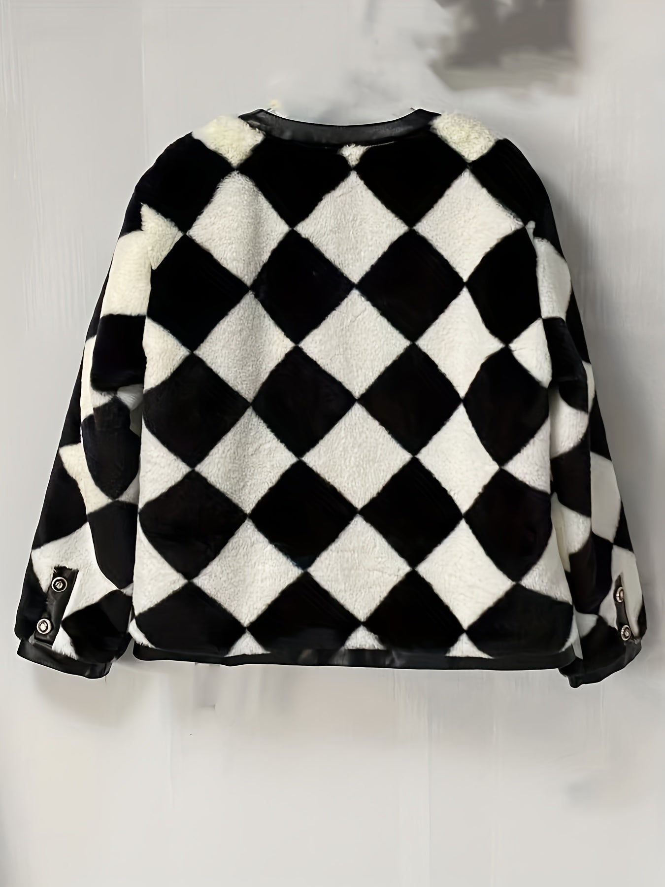 Sixsr Argyle Print Button Front Cardigan, Elegant Long Sleeve Cardigan, Women's Clothing