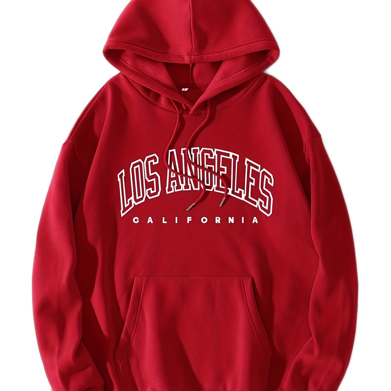 Sixsr Letter Print Kangaroo Pocket Preppy Hoodie, Casual Drawstring Long Sleeve Hoodies Sweatshirt, Women's Clothing