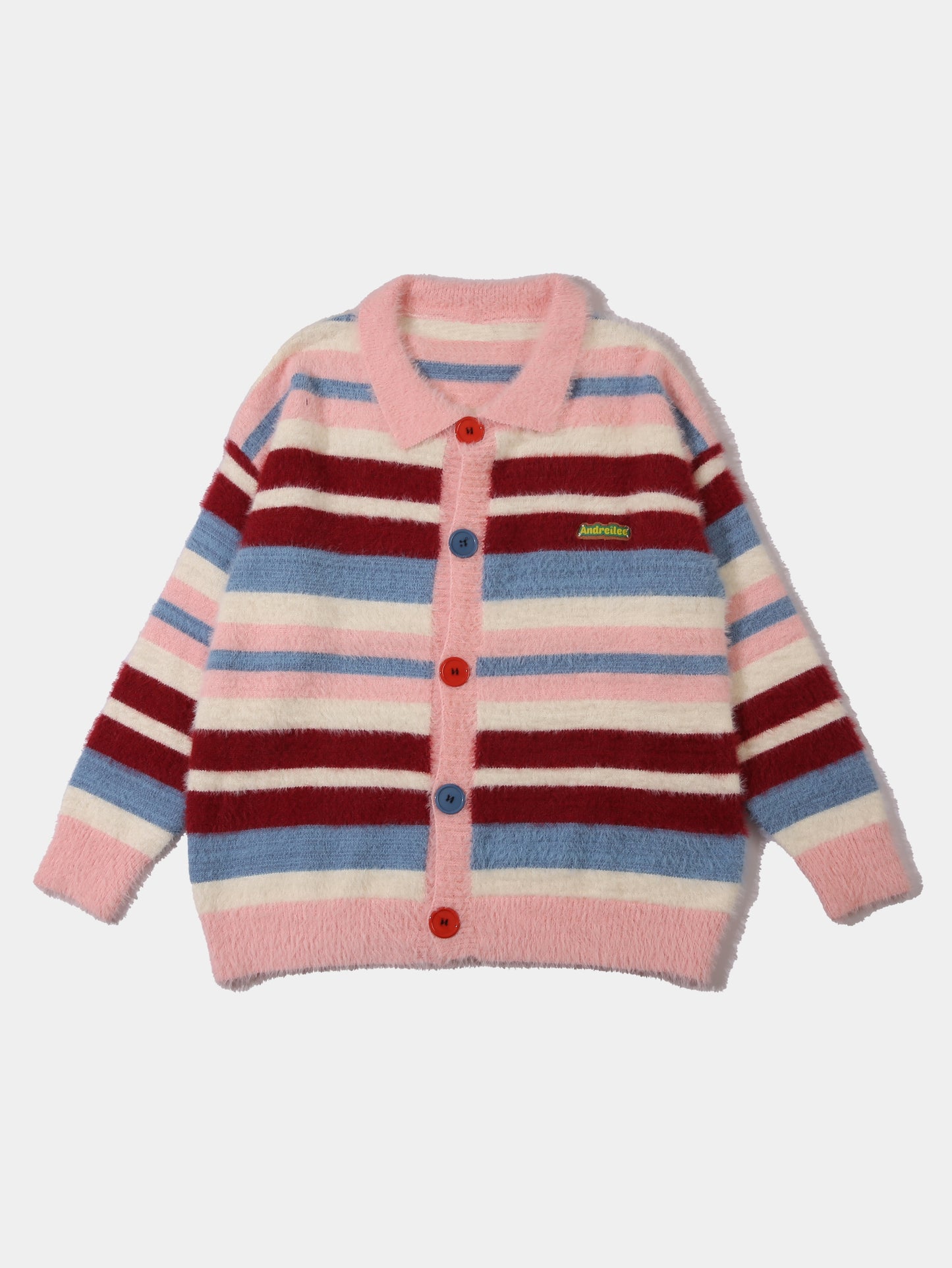 Sixsr Elegant Retro Striped Mid Stretch Cardigan, Men's Casual Vintage Style V Neck Button Up Cardigan For Fall Winter