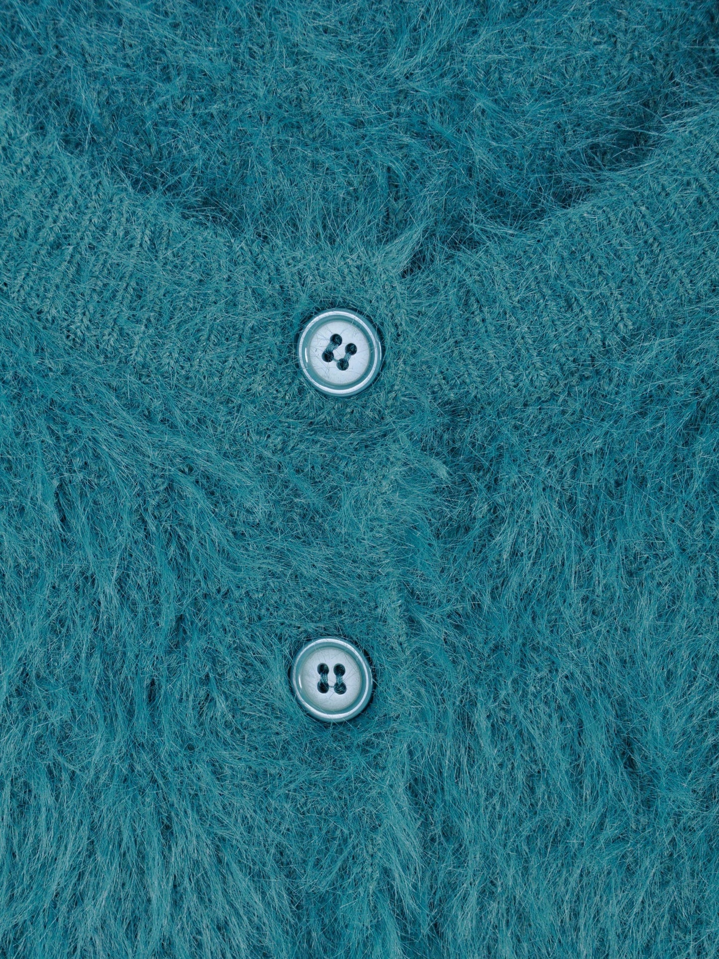 Sixsr Solid Color Button Front Cardigans Top, Casual Slim Fuzzy Long Sleeve Crop Top For Fall & Winter, Women's Clothing