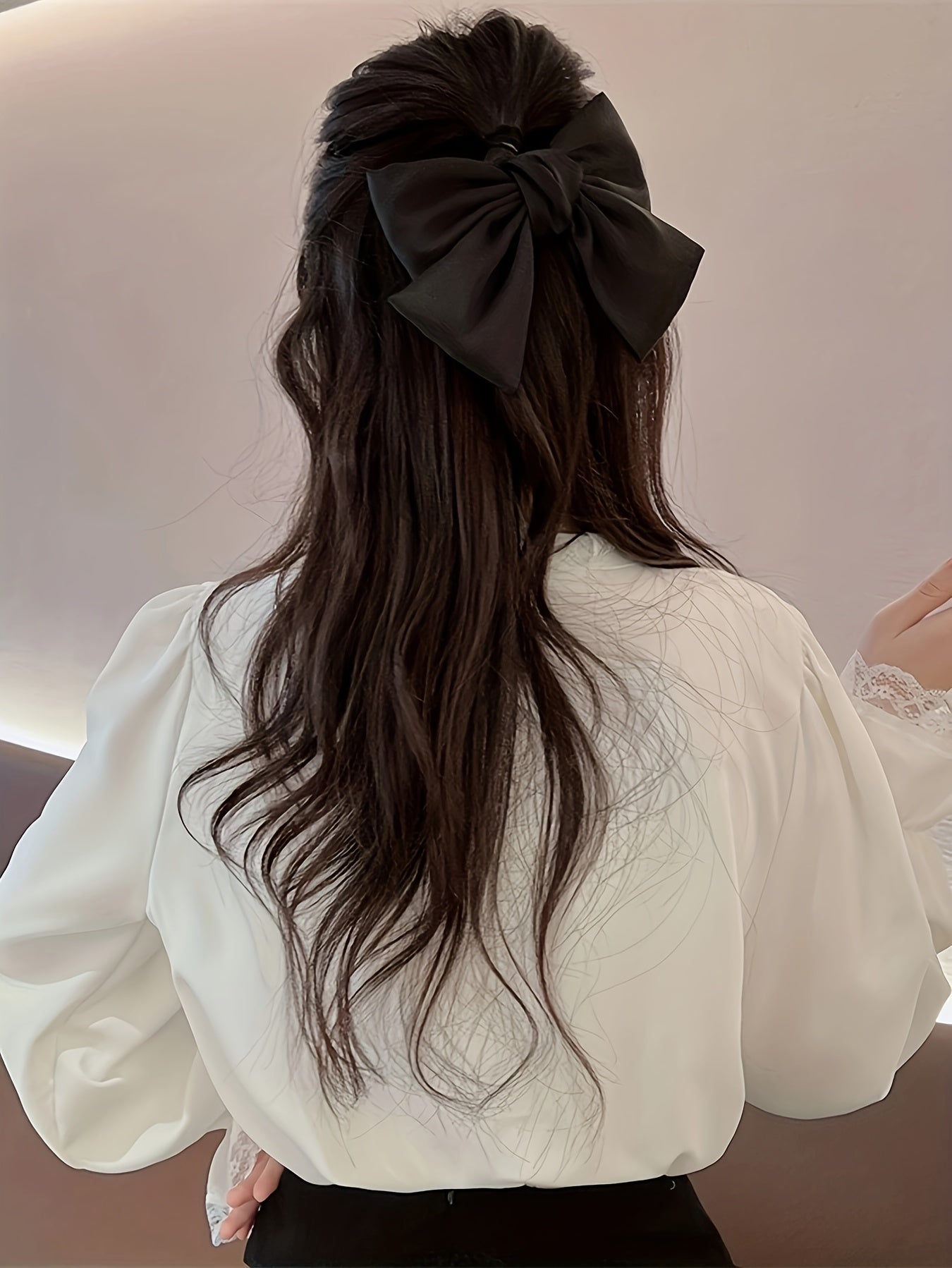 Sixsr Contrast Lace Ruffle Decor Blouse, Chic Button Front Long Sleeve Blouse, Women's Clothing