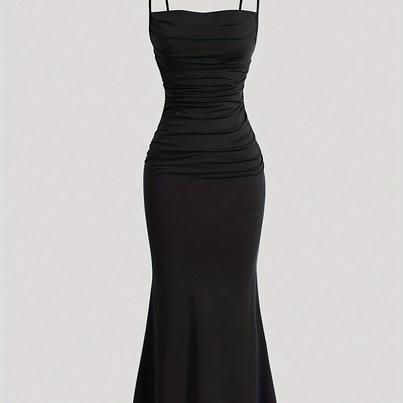 Sixsr Solid Ruched Cami Dress, Elegant Sleeveless Bodycon Dress, Women's Clothing