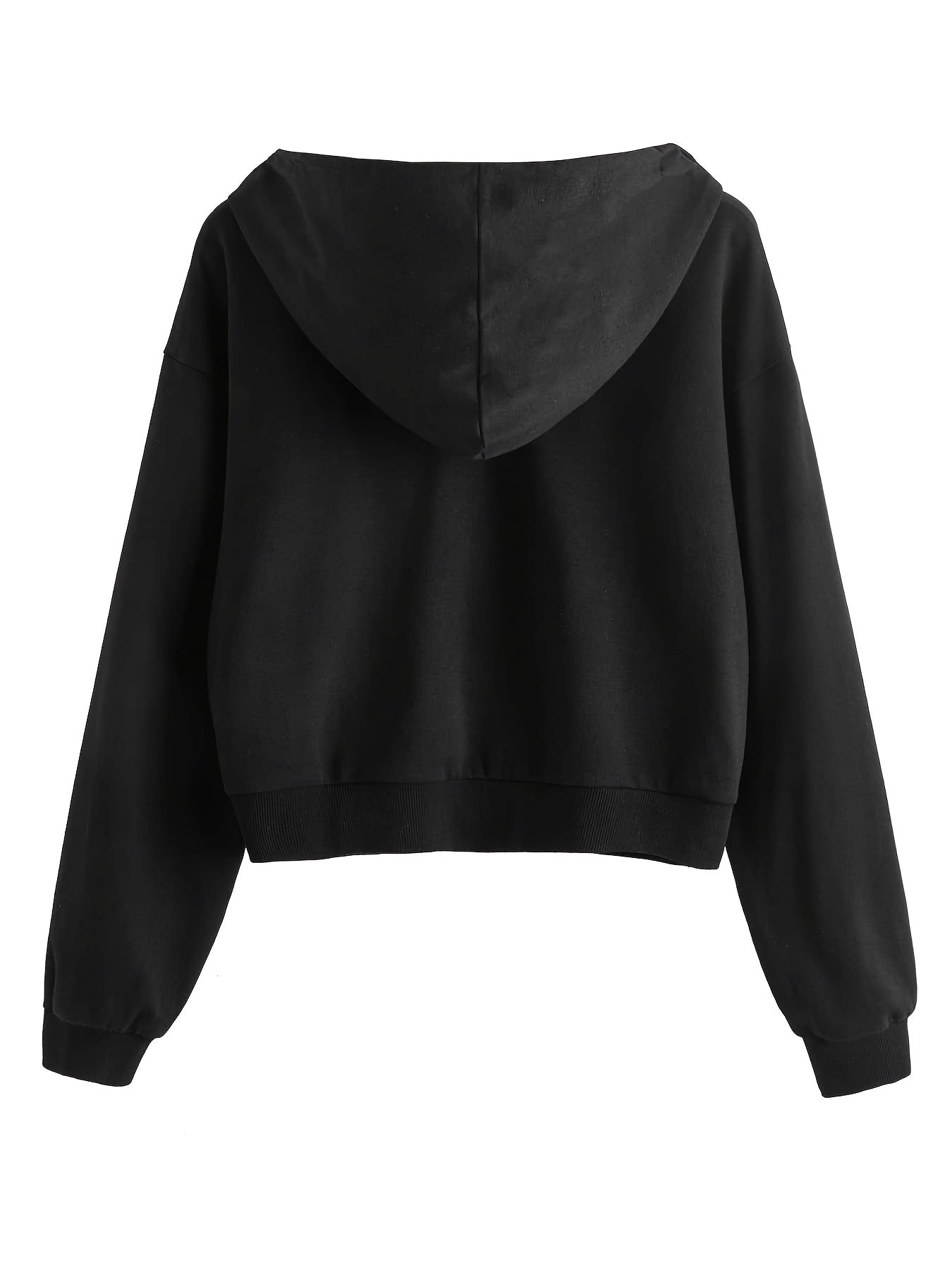 Sixsr Kink Drawstring Loose Hoodie, Casual Hooded Fashion Long Sleeve Sweatshirt, Women's Clothing