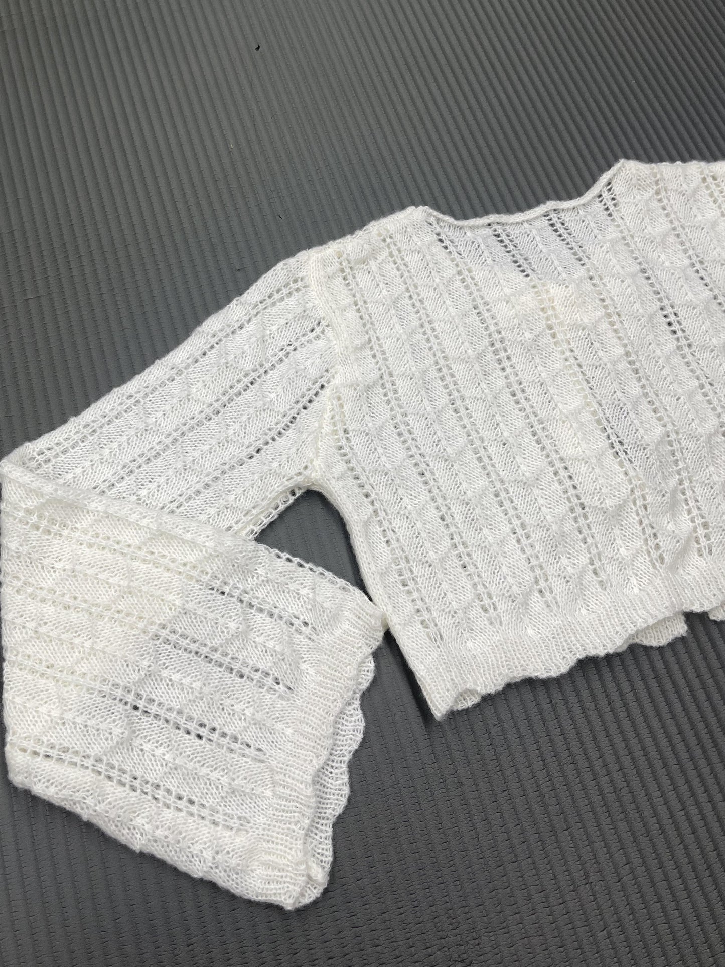 Sixsr Tie Front Knit Cardigan, Sexy Flared Sleeve Summer V Neck Sweater, Women's Clothing