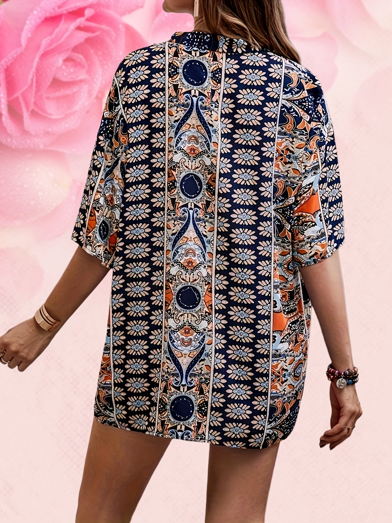 two-piece Women's Cachemire Print Kimono & Shorts Set - Soft and Stylish Outfit for Any Occasion