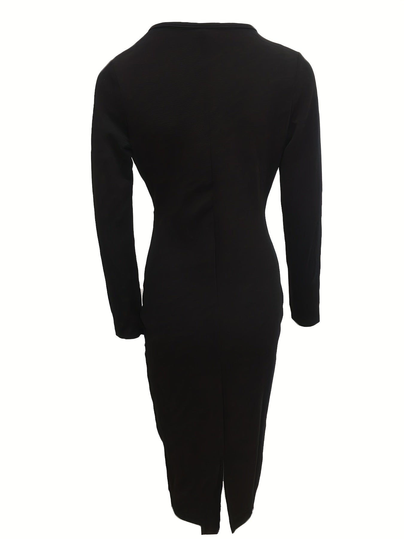 Sixsr Long Sleeve Bodycon Dress, V Neck Casual Dress, Women's Clothing