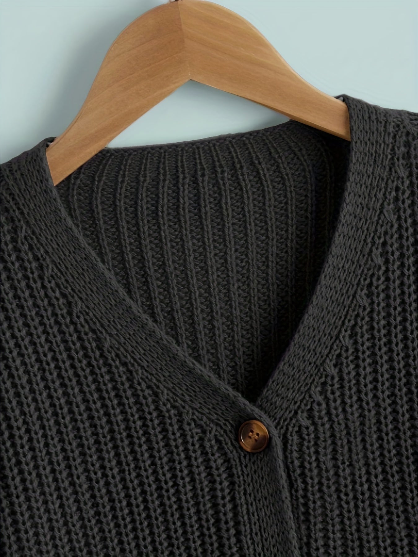 Sixsr Girls Casual & Elegant Ribbed Button Up Cardigan Long Sleeve Sweater For Spring And Autumn