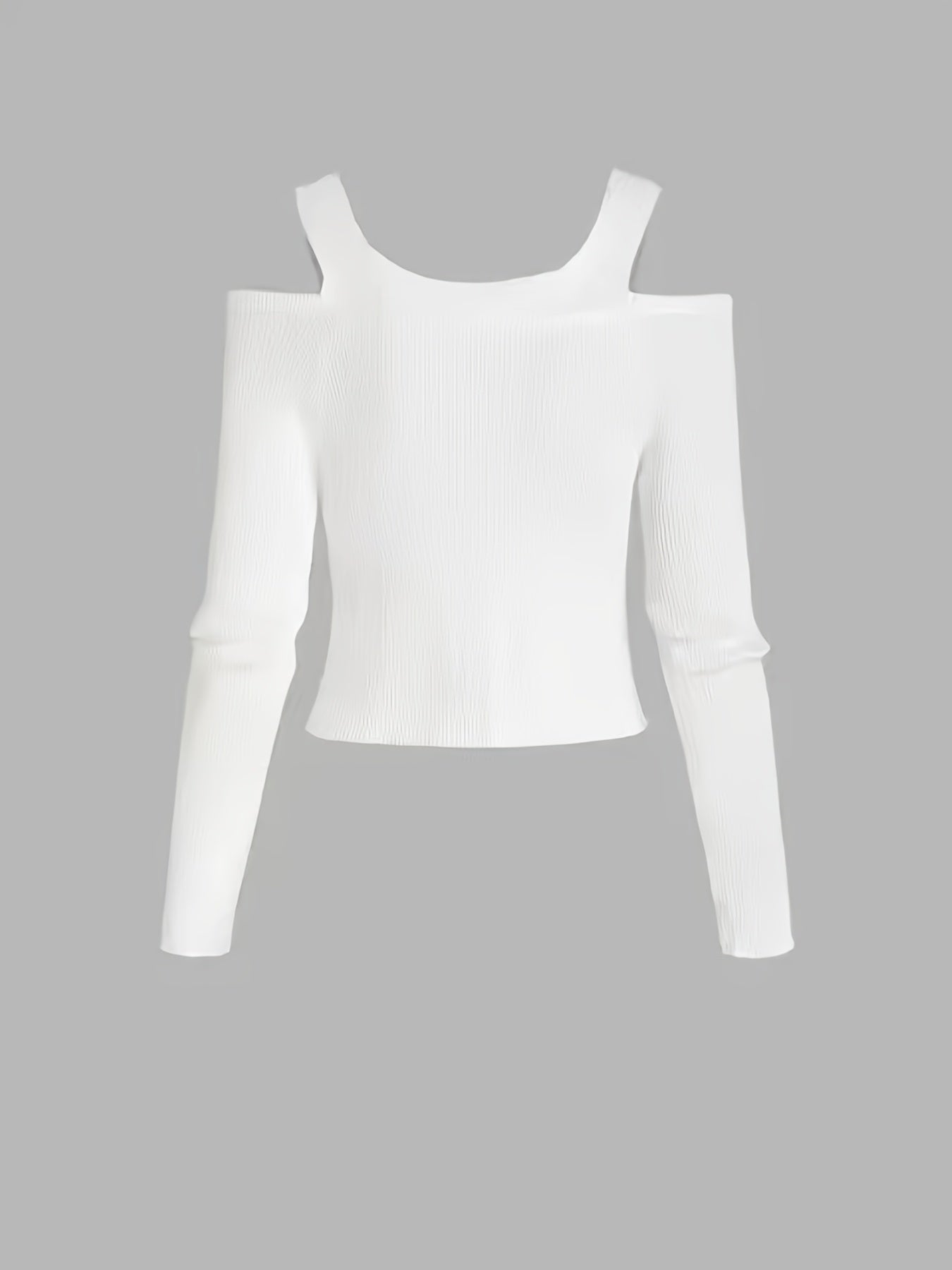 Sixsr Bow Off Shoulder Slim Sweater, Casual Long Sleeve Loose Fall Winter Knit Sweater, Women's Clothing