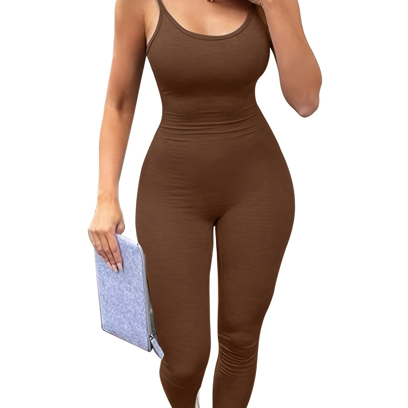 Sixsr Solid Yoga Bodysuit Pants, Sexy One Piece Body Training Tights Shorts Gym Jumpsuit, Women's Activewear