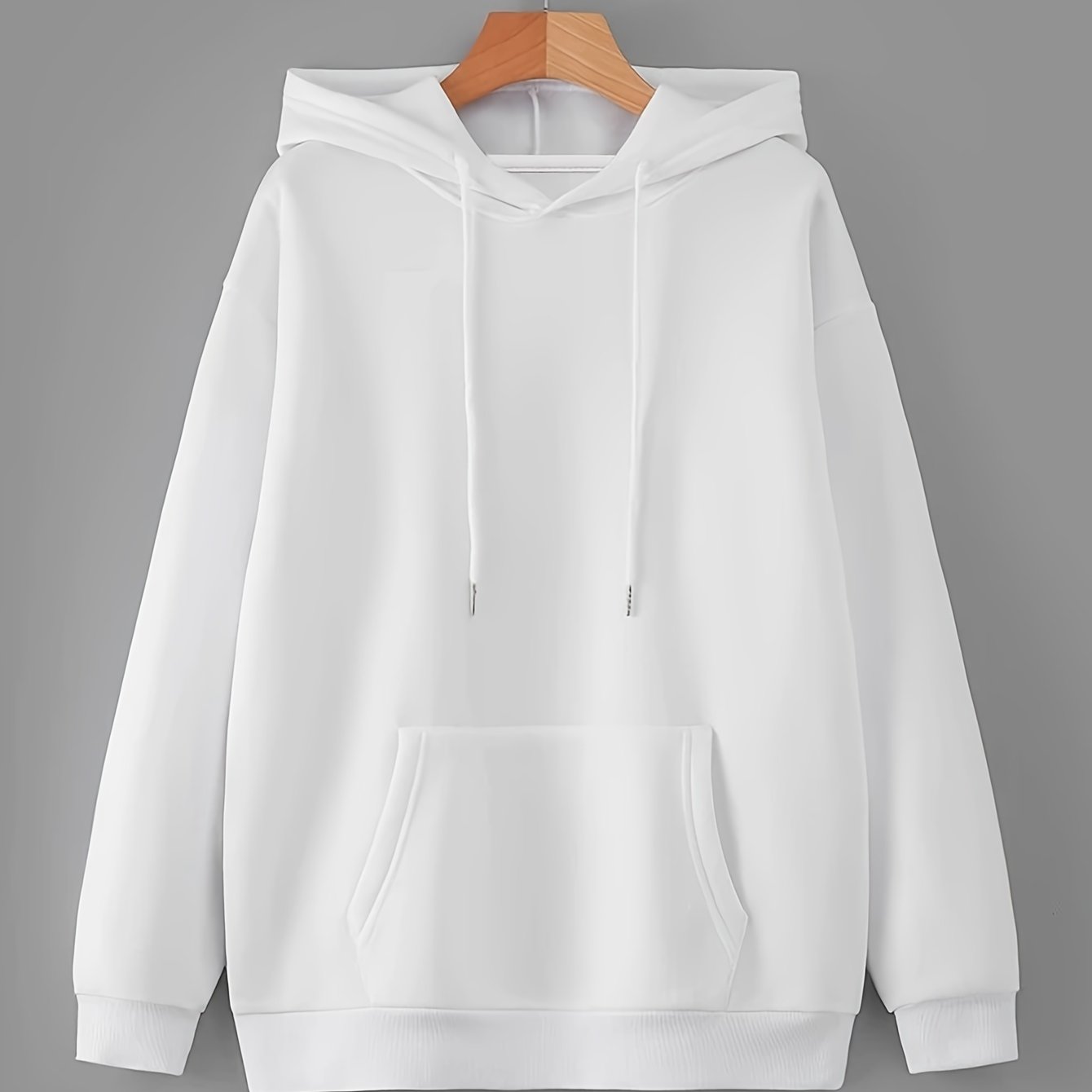 Sixsr Women's Sweatshirt Solid Casual Drawstring Fashion Loose Hoodie