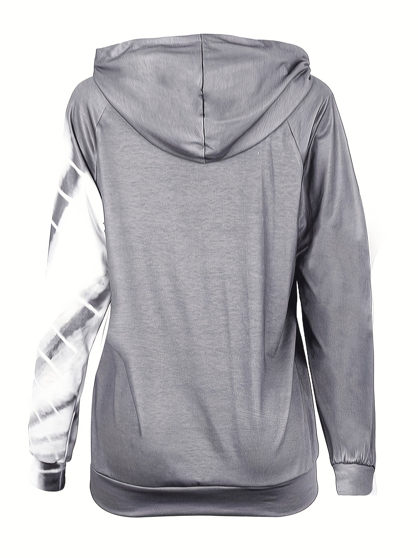 Sixsr Plus Size Casual Sweatshirt, Women's Plus Tie Dye Long Sleeve Drawstring Hooded Pullover Sweatshirt With Kangaroo Pockets, Casual Tops For Fall & Winter, Plus Size Women's Clothing