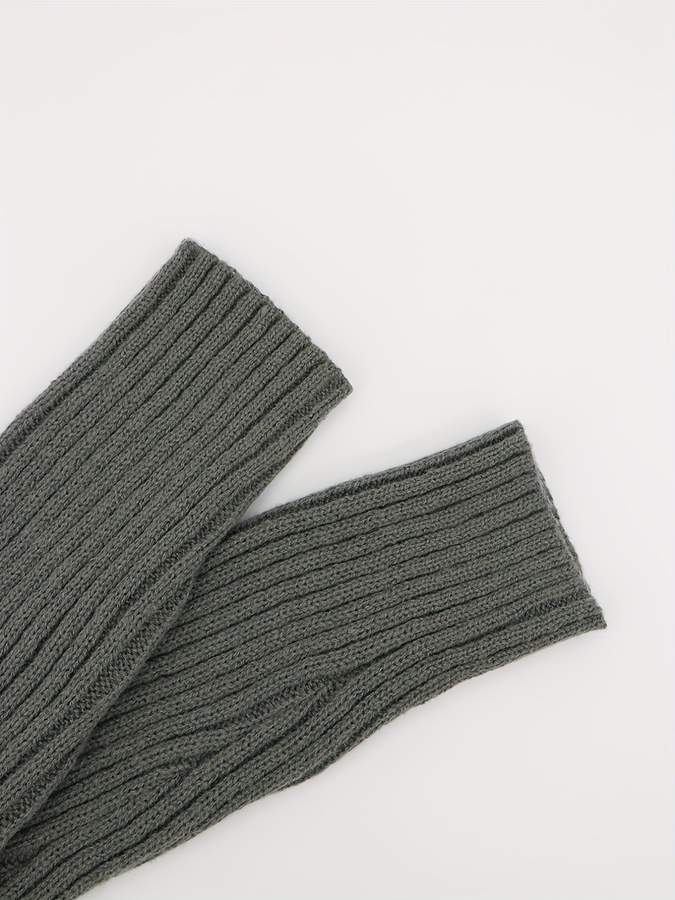 Sixsr Plus Size Casual Knit Top, Women's Plus Solid Ribbed Long Sleeve Drawstring Hooded Knit Top