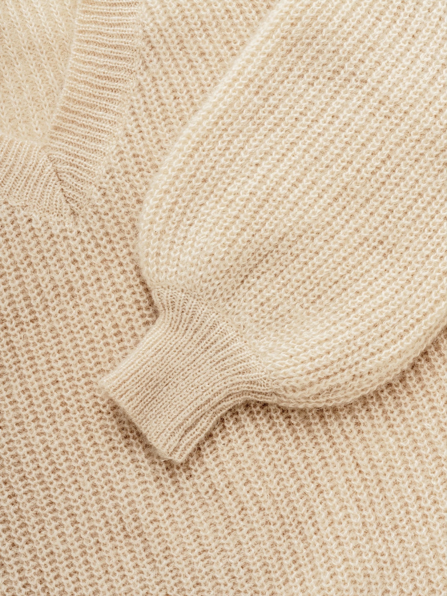 Sixsr Plus Size Waffle Pattern V Neck Sweater, Women's Plus Slight Stretch Long Sleeve Casual Sweater