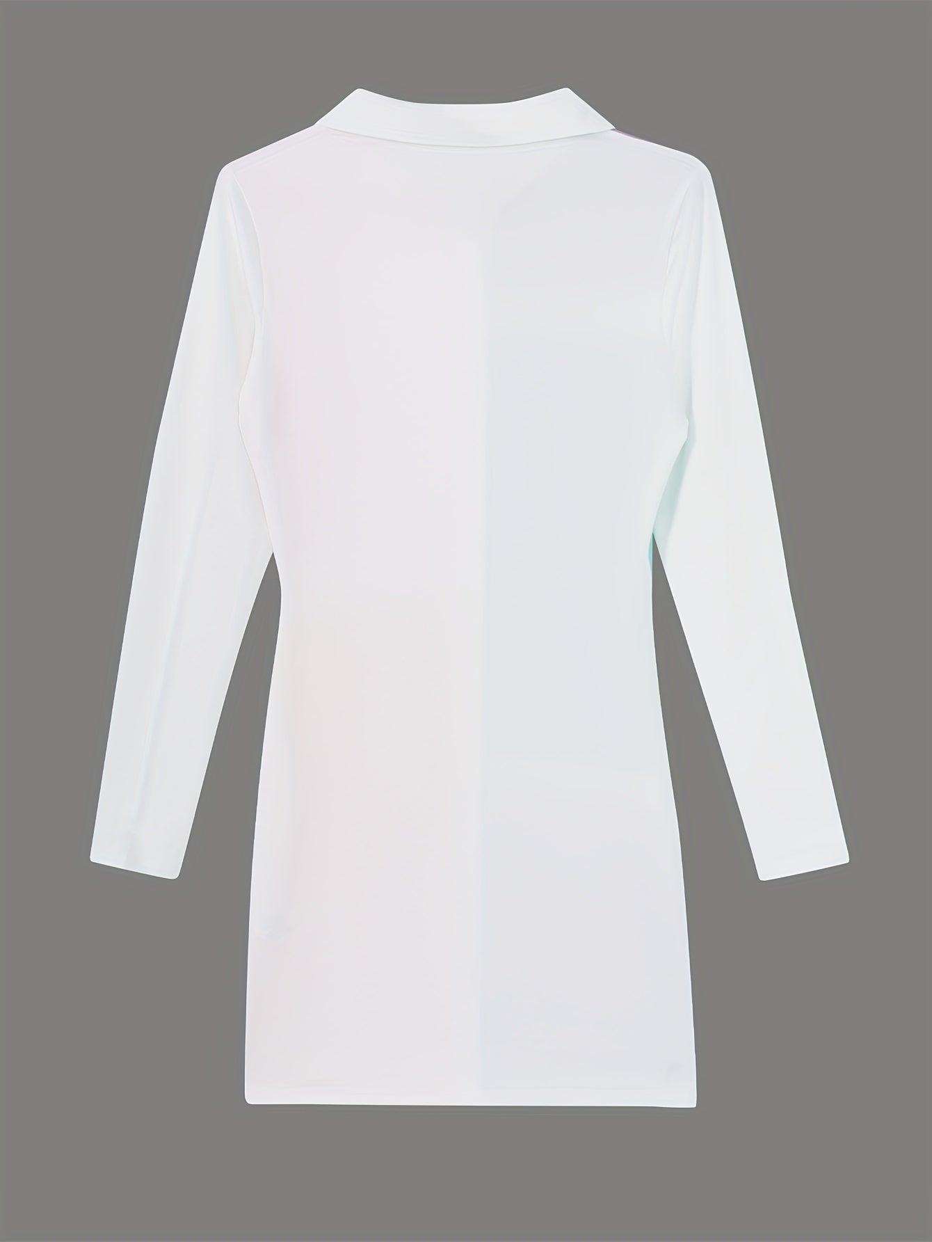 Sixsr Color Block Shirt Dress, Casual Button Front Long Sleeve Mini Dress, Women's Clothing