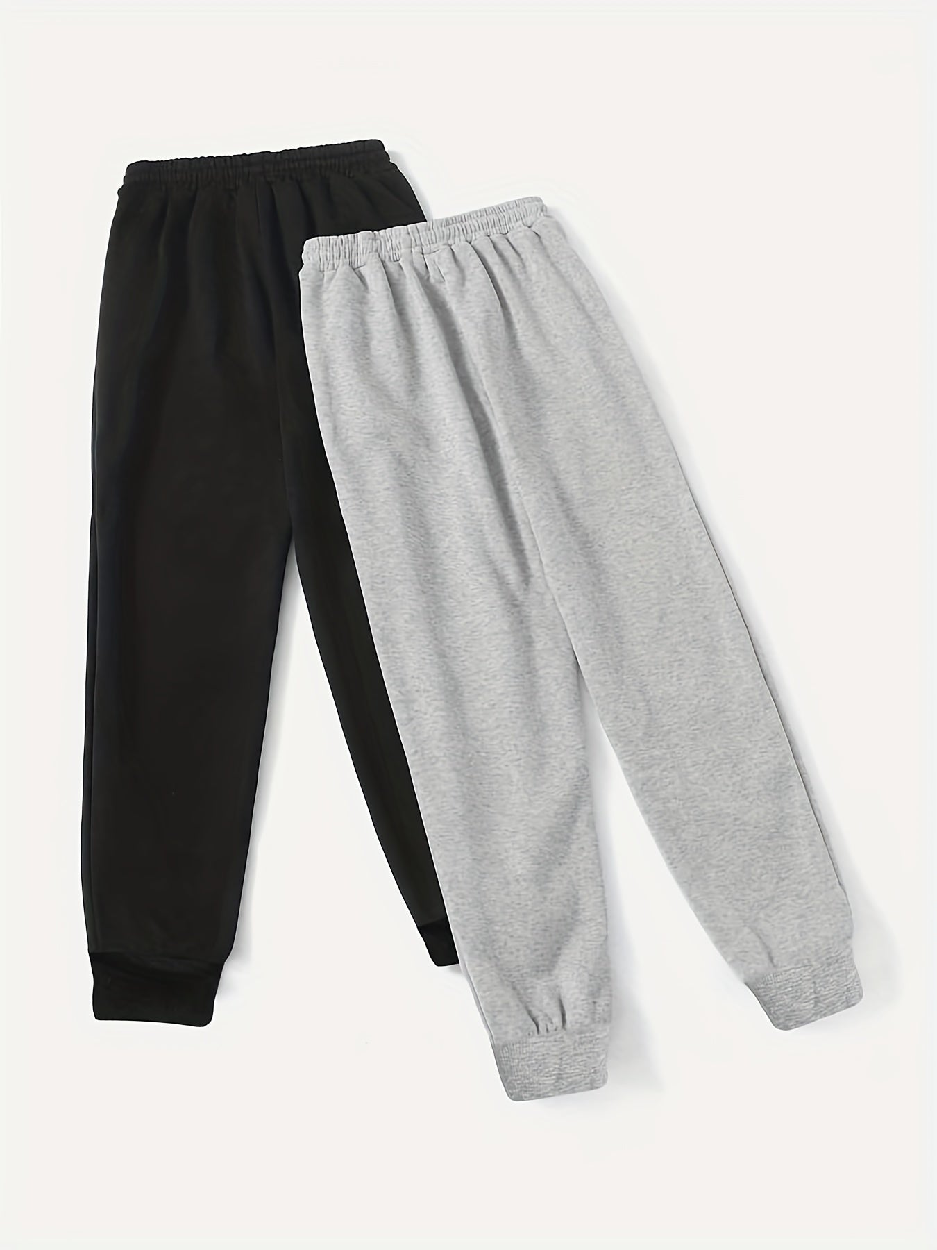 Sixsr Solid Workout 2 Pieces Pants, Casual Elastic Waist Jogger Pants, Women's Clothing