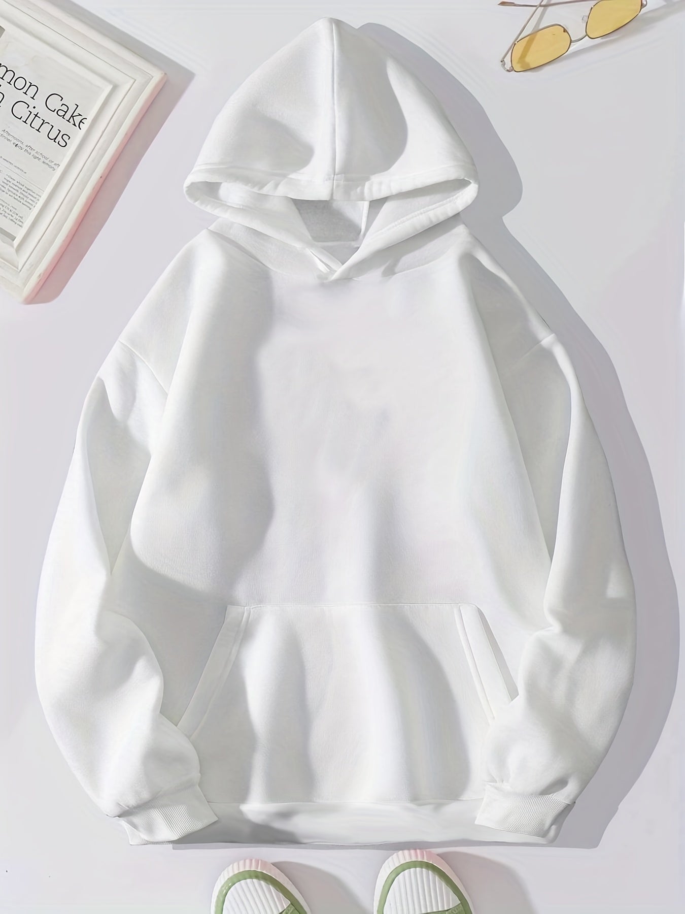 Sixsr California Print Kangaroo Pocket Hoodie, Casual Long Sleeve Hoodies Sweatshirt, Women's Clothing
