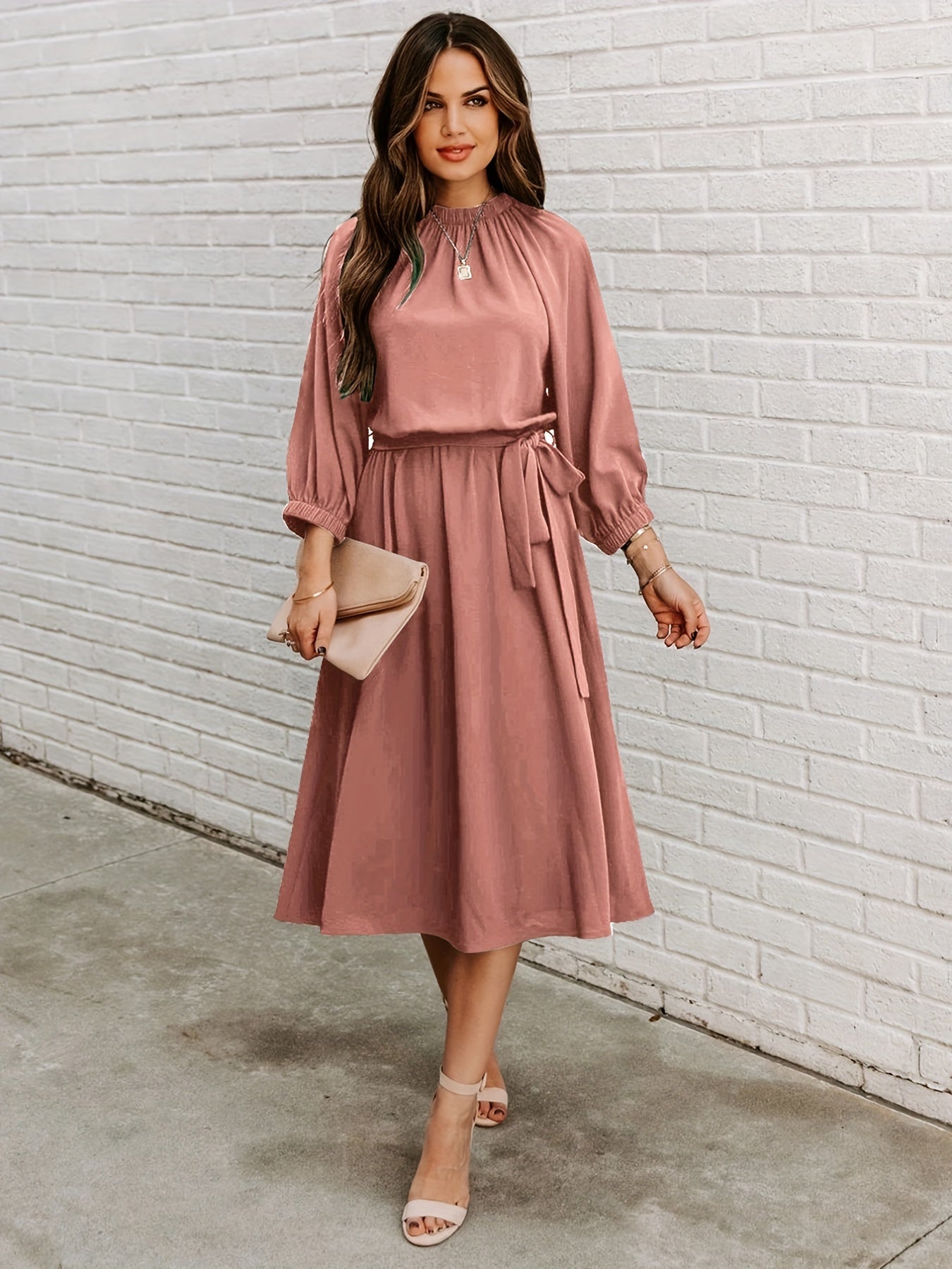 Sixsr Women's Dresses Sexy Summer Women's High Waist Slim Fashion Solid Color Slim Temperament Maxi Dresses