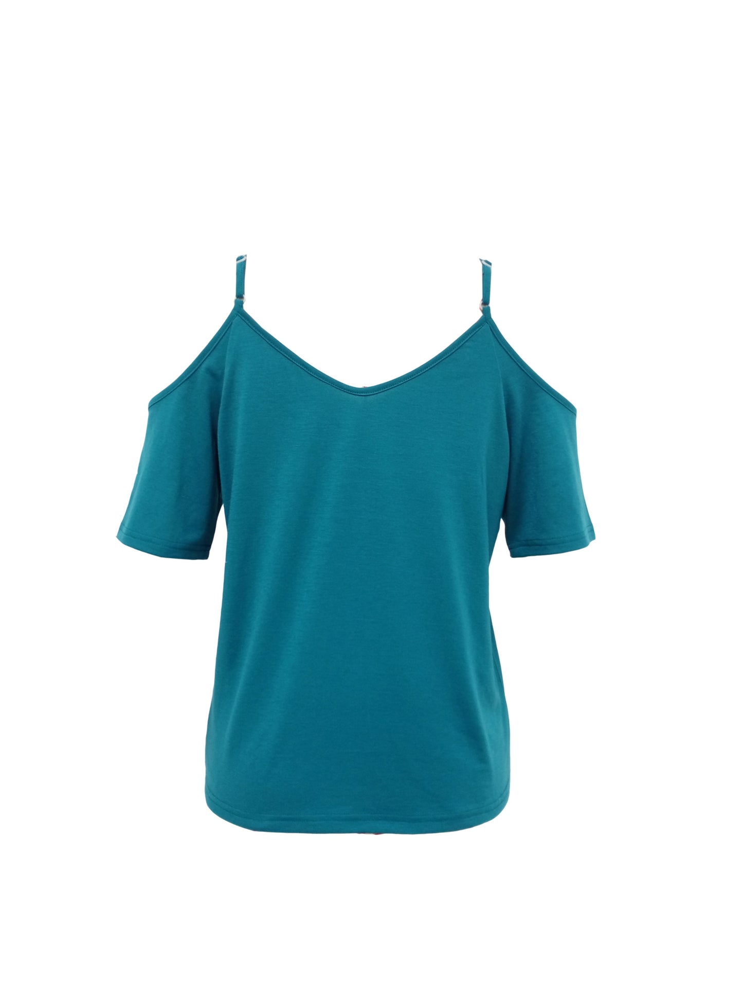 Sixsr Cold Shoulder V Neck T-Shirt, Casual Short Sleeve T-Shirt For Spring & Summer, Women's Clothing