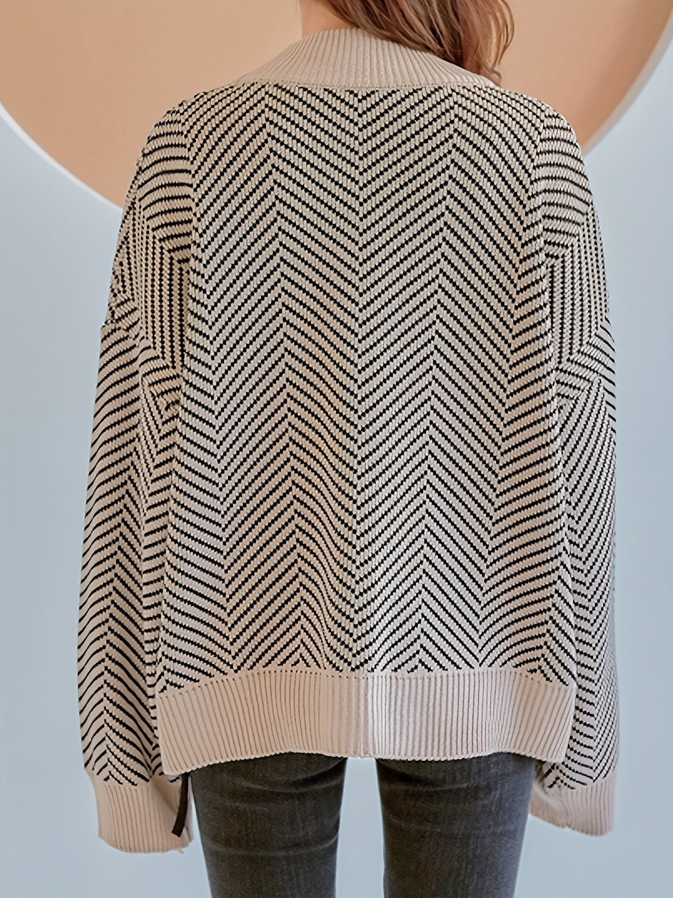 Sixsr Long Sleeve V Neck Cardigan, Button Up Casual Sweater For Winter & Fall, Women's Clothing
