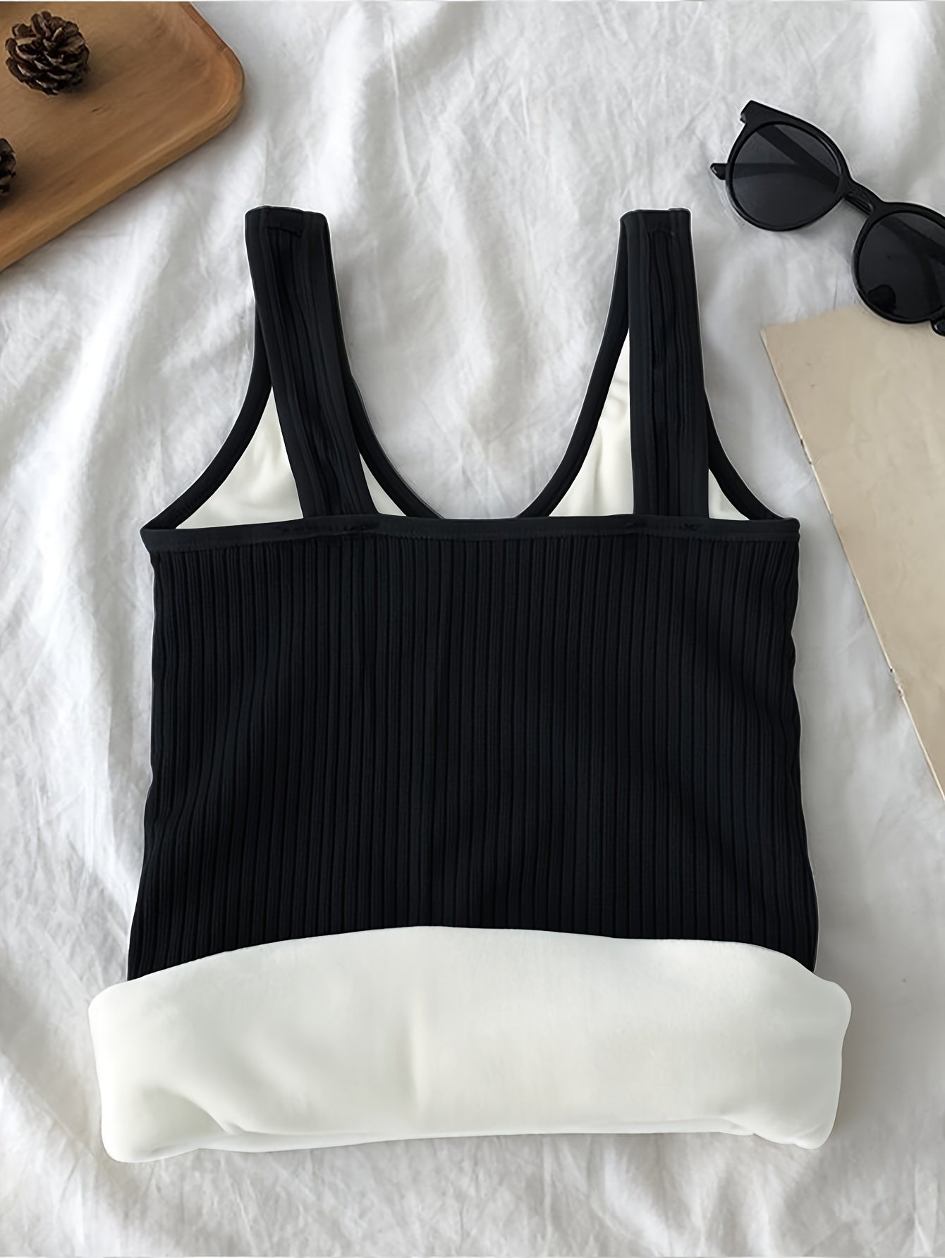 Sixsr Girls Thermal Vest Velvet Thick V-neck Sling Cold-proof Bottoming Thermal Garment For 14-20 Y